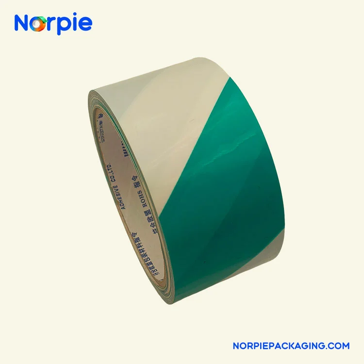 Grün-weißes Warnband